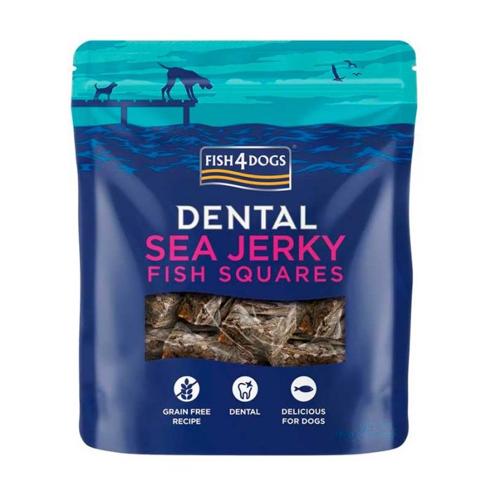Fish4Dogs Dental Sea Jerky Fish Squares - Mascota Express